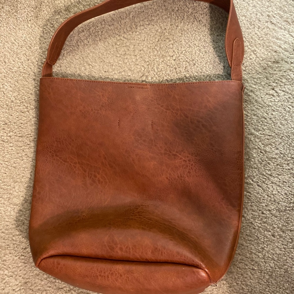 Brown leather Anthropologie bag